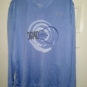 Nike Dri-Fit Blue Athletic Cut Long Sleeve Shirt Men's sz Large.